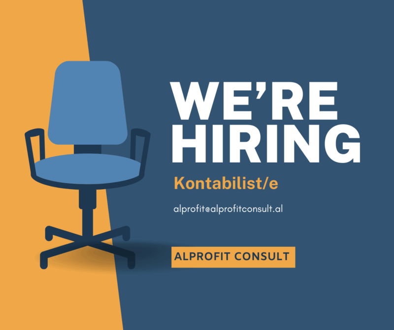 Njoftim për vend të lirë pune – Accountant (Kontabilist/e) në AlProfit Consult, me ose pa eksperiencë pune