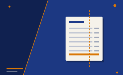 Illustration of IT business accounting: an invoice issued with an orange dashed line for the exported service.